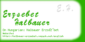 erzsebet halbauer business card